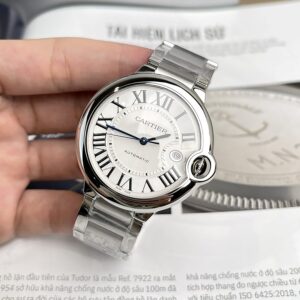 Cartier Ballon Bleu Automatic Silver Dial Unisex Watch WSBB0048 Replica.