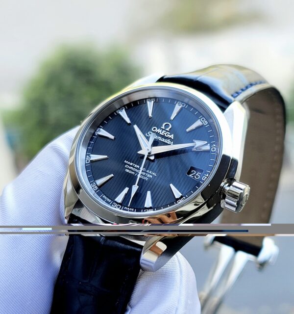 OMEGA Seamaster Aqua Terra - 23113392103001 38.5mm Blue Dial Steel Men's Watch ( Replica ) - Image 4