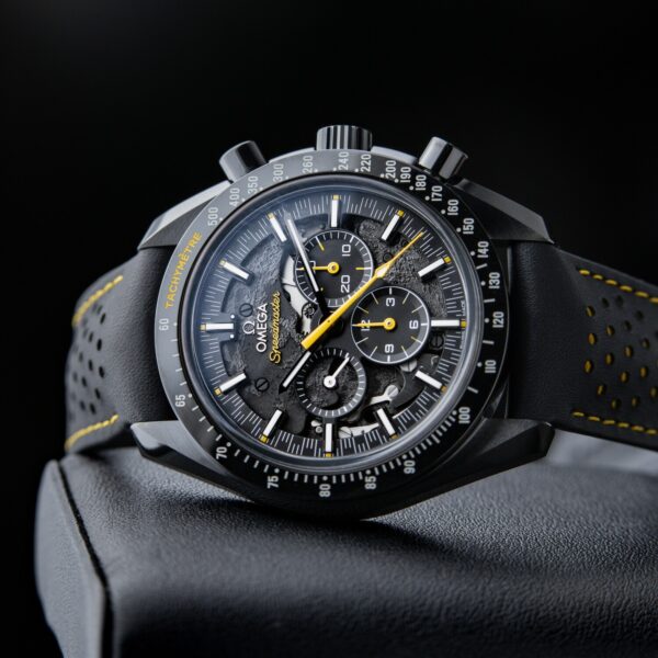 Omega Speedmaster Moonwatch Dark Side of the Moon Apollo 8 REF. 31192443001001 Rubber Strap Black Dial 44.25mm ( Replica ) - Image 6