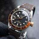 Tudor Black Bay 41mm Stainless Steel 79833MN Men's Watch Black Dial Brown Leather Strap ( Replica )