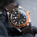 Tudor Black Bay 41mm Stainless Steel 79833MN Men's Watch Black Dial Brown Leather Strap ( Replica )