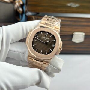 Patek Philippe Nautilus 5711 Rose Gold Steel Brown Dial 40mm Men's Watch ( Replica )