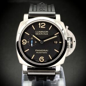 Panerai PAM01312 Luminor Marina 1950 44mm Stainless Steel Case Black Leather Strap Men's Watch ( Replica )